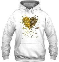 Load image into Gallery viewer, Los Angeles Chargers and Anaheim Ducks tiny hearts shaped fan shirt