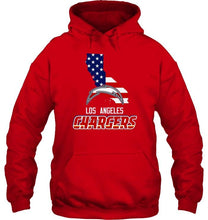 Load image into Gallery viewer, Los Angeles Chargers California 4th July independence day american flag shirt