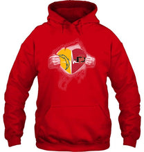 Load image into Gallery viewer, Los Angeles Chargers San Diego State Aztecs love heartbeat ripped shirt