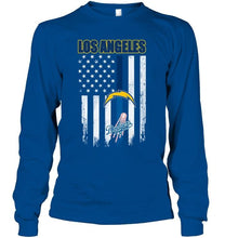 Load image into Gallery viewer, Los Angeles Los Angeles Chargers Los Angeles Dodgers american flag shirt