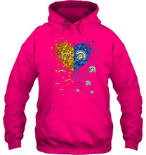 Load image into Gallery viewer, Los Angeles Chargers and San Jose State Spartans tiny hearts shaped fan shirt