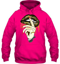Load image into Gallery viewer, Shut the f ck up sexy Los Angeles Chargers glittering lips shirt