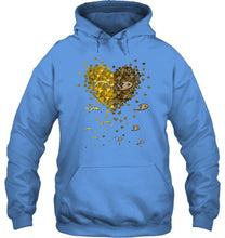Load image into Gallery viewer, Los Angeles Chargers and Anaheim Ducks tiny hearts shaped fan shirt