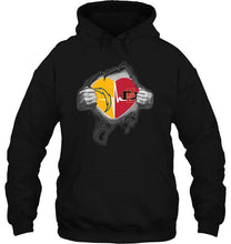 Load image into Gallery viewer, Los Angeles Chargers San Diego State Aztecs love heartbeat ripped shirt