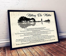 Load image into Gallery viewer, metallica nothing else matter lyric jungle guitar couple poster canvas