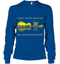 Load image into Gallery viewer, Forever trusting who we are and nothing else matter metallica jungle guitar hoodie