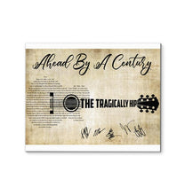 Load image into Gallery viewer, The tragically hip Ahead by a century lyric guitar typography signed canvas