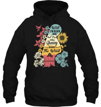 Load image into Gallery viewer, Guitar Flower Well I'm older now but i'm still running against the wind Black T Shirt