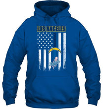 Load image into Gallery viewer, Los Angeles Los Angeles Chargers Los Angeles Dodgers american flag shirt