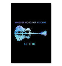 Load image into Gallery viewer, Whisper words of wisdom let it be Guitar Jungle Lake Blue Night Background