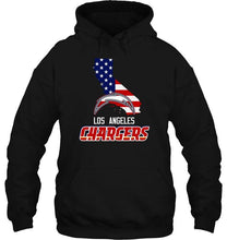 Load image into Gallery viewer, Los Angeles Chargers California 4th July independence day american flag shirt