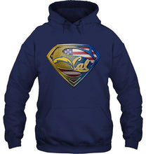 Load image into Gallery viewer, Los Angeles Chargers and California Golden Bears superman american flag layer shirt