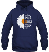 Load image into Gallery viewer, Blessed by god spoiled by husband protected by both daisy Black T Shirt