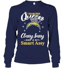 Load image into Gallery viewer, Los Angeles Chargers Queen classy sasy a bit smart asy shirt