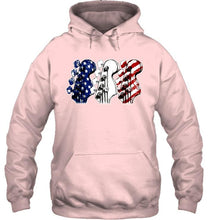 Load image into Gallery viewer, guitar headstock american flag 4th july independence day firework shirt