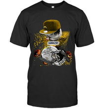 Load image into Gallery viewer, Fear the Los Angeles Chargers jack skellington halloween harvest field shirt