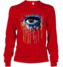 Load image into Gallery viewer, Los Angeles Chargers eye paint drop art style t shirt