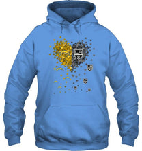 Load image into Gallery viewer, Los Angeles Chargers and Los Angeles Kings tiny hearts shaped fan shirt