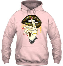 Load image into Gallery viewer, Shut the f ck up sexy Los Angeles Chargers glittering lips shirt