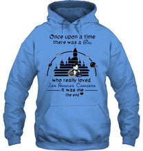 Load image into Gallery viewer, Once upon a time there was girl really loved los angeles chargers it was me mickey disney castle shirt
