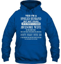 Load image into Gallery viewer, Spoiled husband but not yours property of freaking awesome wife born in may T Shirt