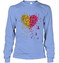 Load image into Gallery viewer, Los Angeles Chargers and Los Angeles Angels tiny hearts shaped fan shirt