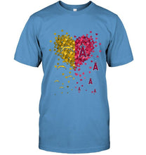 Load image into Gallery viewer, Los Angeles Chargers and Los Angeles Angels tiny hearts shaped fan shirt