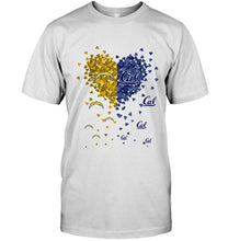 Load image into Gallery viewer, Los Angeles Chargers and California Golden Bears tiny hearts shaped fan shirt