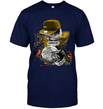 Load image into Gallery viewer, Fear the Los Angeles Chargers jack skellington halloween harvest field shirt