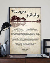 Load image into Gallery viewer, chris stapleton tennessee whiskey lyric heart typography jungle guitar poster canvas