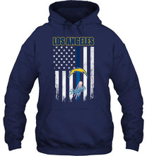 Load image into Gallery viewer, Los Angeles Los Angeles Chargers Los Angeles Dodgers american flag shirt