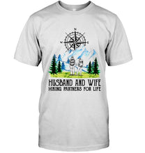 Load image into Gallery viewer, Husband and wife hiking partners for life Ash T Shirt
