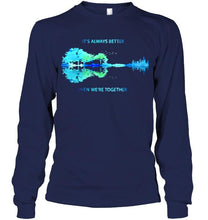 Load image into Gallery viewer, It's always better when we're together jungle guitar night color Black T Shirt