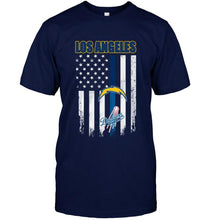 Load image into Gallery viewer, Los Angeles Los Angeles Chargers Los Angeles Dodgers american flag shirt