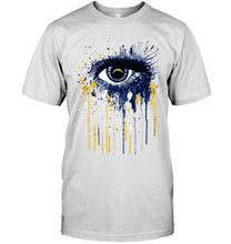 Load image into Gallery viewer, Los Angeles Chargers eye paint drop art style t shirt