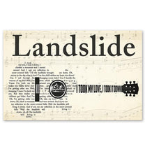 Load image into Gallery viewer, Stevie Nicks Landslide lyric I took my love I took it down guitar typography poster