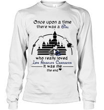 Load image into Gallery viewer, Once upon a time there was girl really loved los angeles chargers it was me mickey disney castle shirt