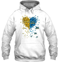 Load image into Gallery viewer, Los Angeles Chargers and UCLA Bruins tiny hearts shaped fan shirt