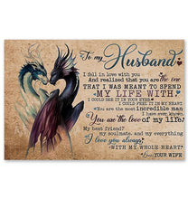 Load image into Gallery viewer, Dragon wife to husband I love you always with my whole heart poster