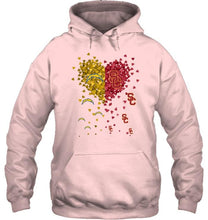 Load image into Gallery viewer, Los Angeles Chargers and USC Trojans tiny hearts shaped fan shirt