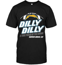 Load image into Gallery viewer, los angeles chargers dilly dilly true friend of crown national champions shirt