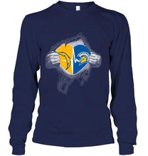 Load image into Gallery viewer, Los Angeles Chargers San Jose State Spartans love heartbeat ripped shirt
