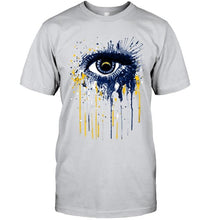 Load image into Gallery viewer, Los Angeles Chargers eye paint drop art style t shirt