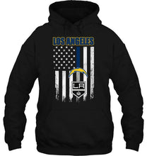 Load image into Gallery viewer, Los Angeles Los Angeles Chargers Los Angeles Kings american flag shirt