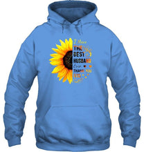 Load image into Gallery viewer, Sunflower I have the best husband ever thank you god White T Shirt
