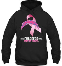 Load image into Gallery viewer, Los Angeles Chargers real fans wear pink br east cancer support shirt