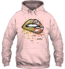 Load image into Gallery viewer, Los Angeles Chargers and San Francisco Giants glitter pattern sexy lips t shirt