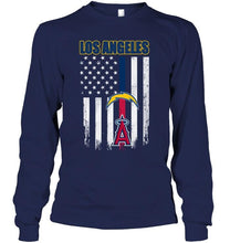 Load image into Gallery viewer, Los Angeles Los Angeles Chargers Los Angeles Angels american flag shirt