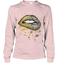 Load image into Gallery viewer, Los Angeles Chargers and Anaheim Ducks glitter pattern sexy lips t shirt