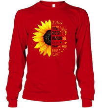 Load image into Gallery viewer, Sunflower I have the best husband ever thank you god White T Shirt